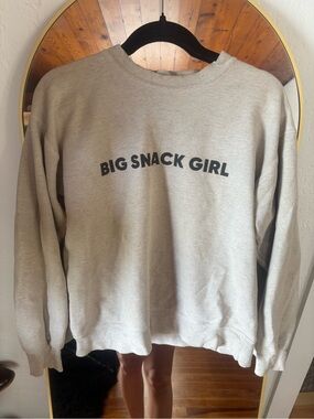 Big Snack Girl Crewneck Sweatshirt - Light Heather Gray